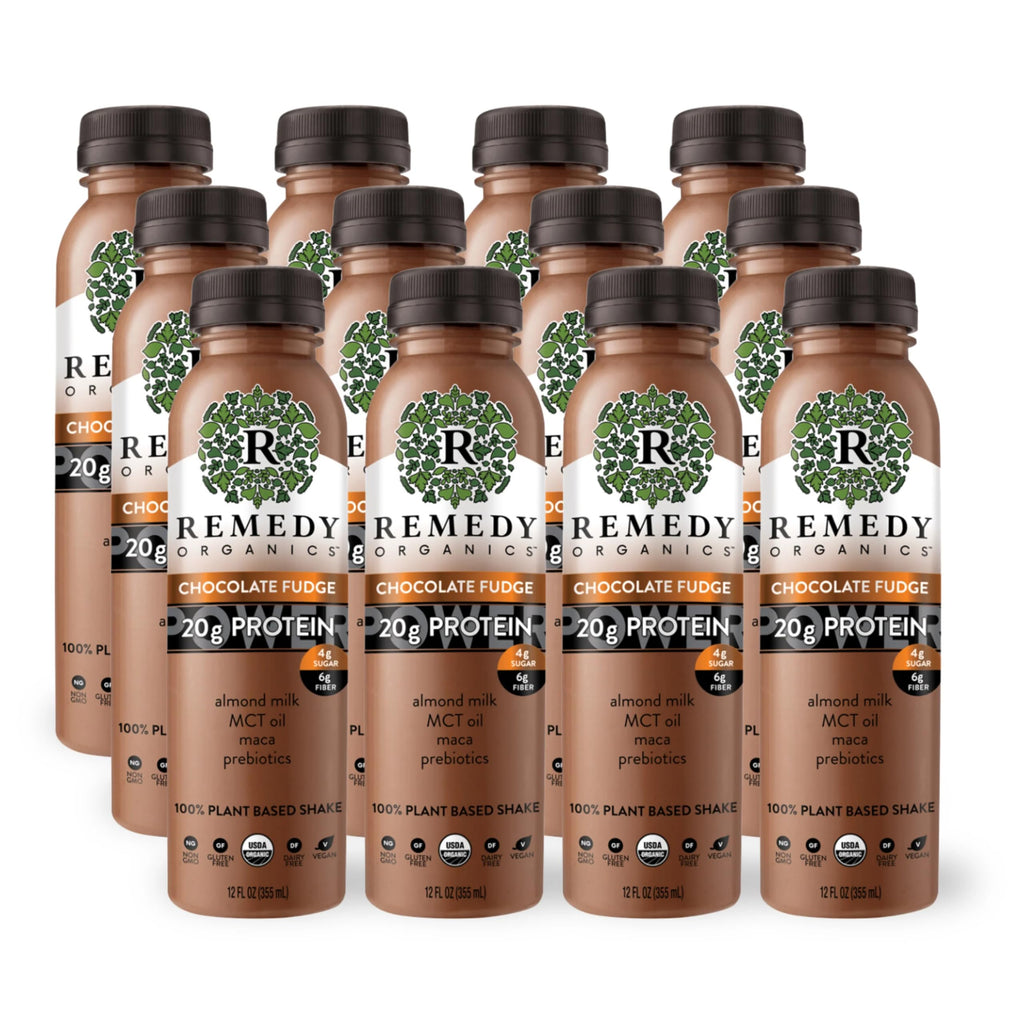 Remedy Organics Vanilla Dream Power 12-Pack | Plant Based MCT Oil Protein Shakes, Ready to Drink | USDA Organic, Vegan, Gluten Free, Dairy Free, Soy Free |12 Vanilla Dream Bottles